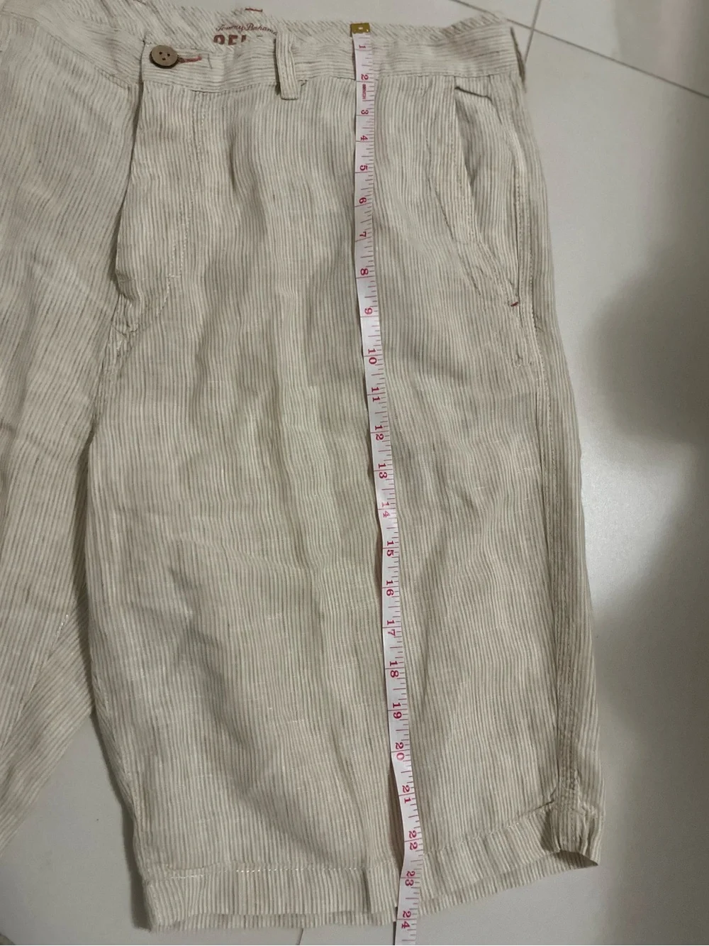 Tommy Bahama relax Men's Summer Linen Shorts - Cream 38